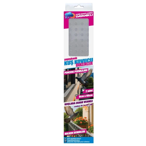 Kuş Kovucu Kuş Kondurmaz Dikenler Kuş Konmasını Önleyen Aparat  8cmx40cm ürün görseli 1