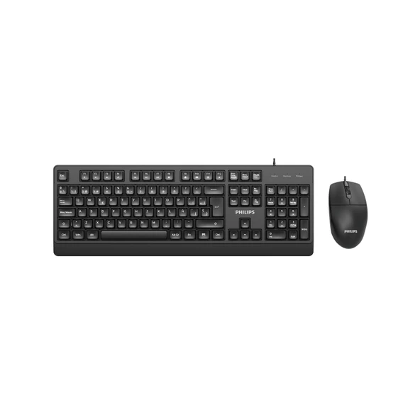 PHILIPS KABLOLU KLAVYE&MOUSE SET SPT6247B SIYAH ürün görseli 1