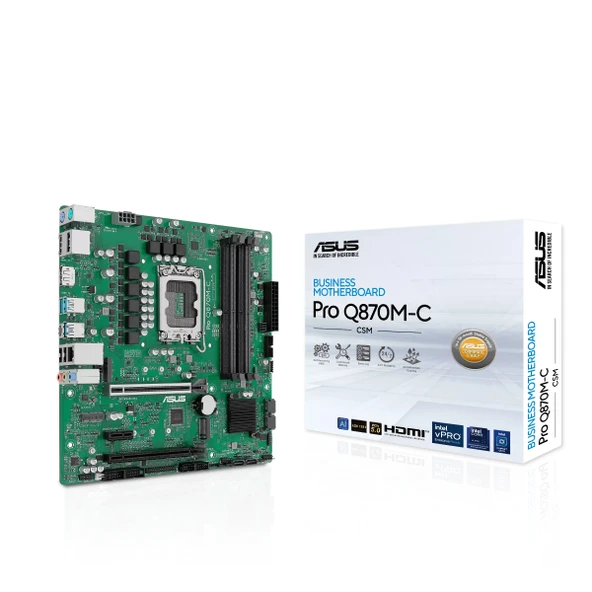 ASUS PRO Q870M-C-CSM INTEL VPRO MICROATX Q870 KURUMSAL ANAKART ürün görseli 1