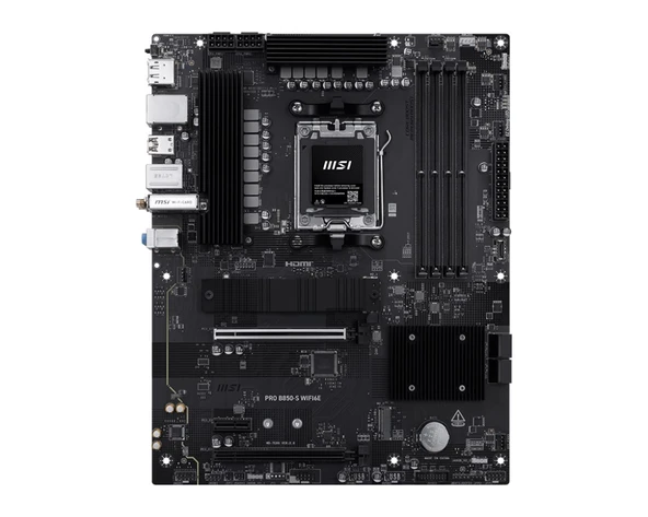 MSI MB PRO B850-S WIFI6E AM5 DDR5 8200MHZOC HDMI DP 2x M.2 USB 10Gbs 2,5G LAN WI-FI 6E ATX ürün görseli 1