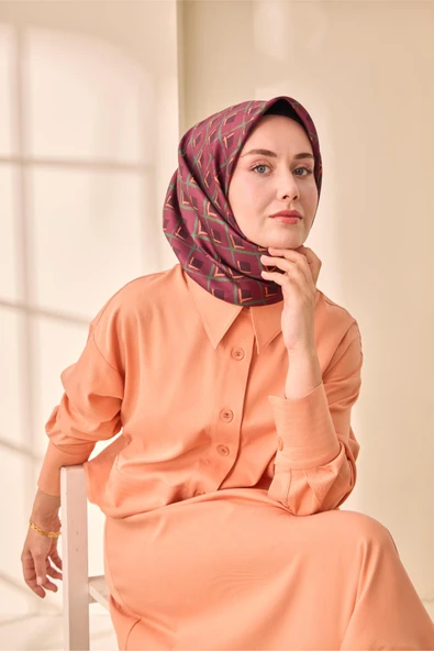Twill İpek Eşarp 11474 - Resim 9