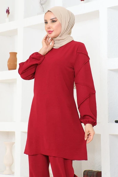 Takım elbise bordo 103 - Resim 4