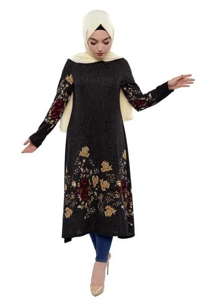 Moda Çizgi İşlemeli Krep Şal ürün görseli 1