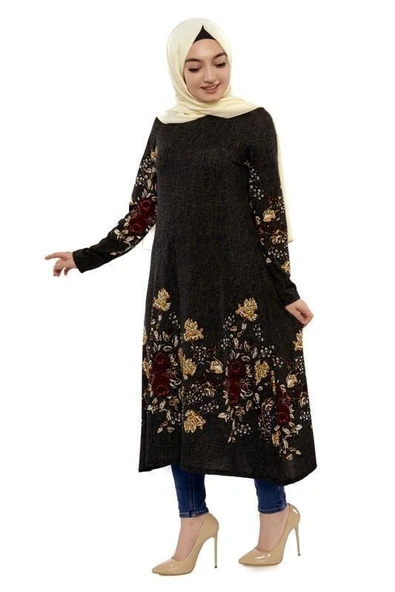 Moda Çizgi İşlemeli Krep Şal - Resim 3