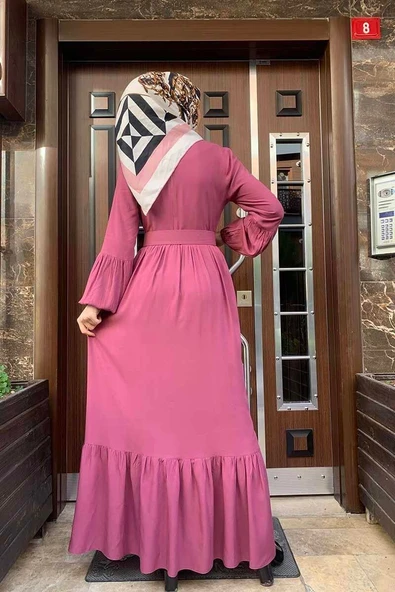 Moda Çizgi Tesettür Elbise - Resim 5