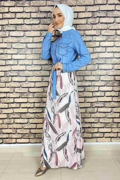 Moda Çizgi Tesettür Elbise - Resim 2