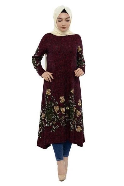 Moda Çizgi İşlemeli Krep Şal - Resim 3