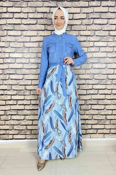 Moda Çizgi Tesettür Elbise - Resim 2