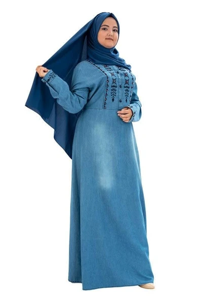 Moda Çizgi Tesettür Elbise ürün görseli 1