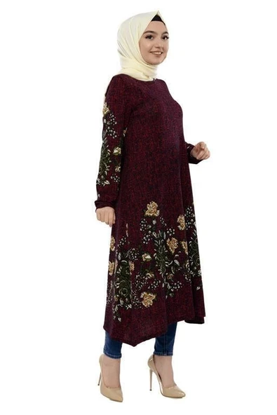Moda Çizgi İşlemeli Krep Şal - Resim 2