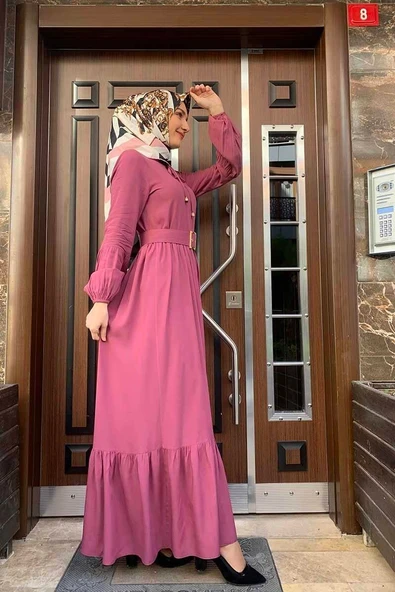 Moda Çizgi Tesettür Elbise - Resim 3