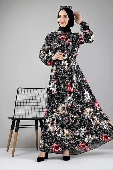 Moda Çizgi Tesettür Elbise - Resim 4