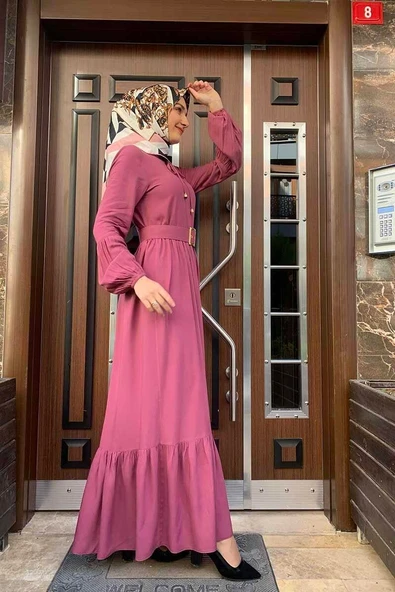 Moda Çizgi Tesettür Elbise - Resim 4
