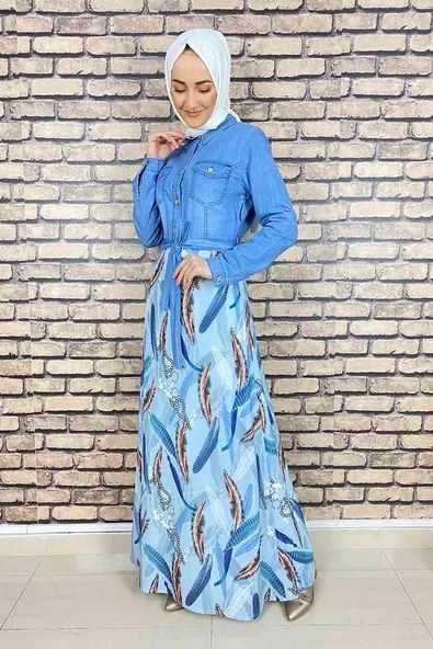 Moda Çizgi Tesettür Elbise - Resim 3