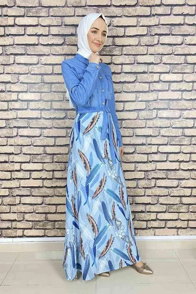 Moda Çizgi Tesettür Elbise - Resim 4