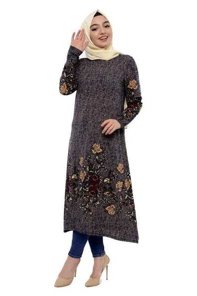 Moda Çizgi İşlemeli Krep Şal ürün görseli 1