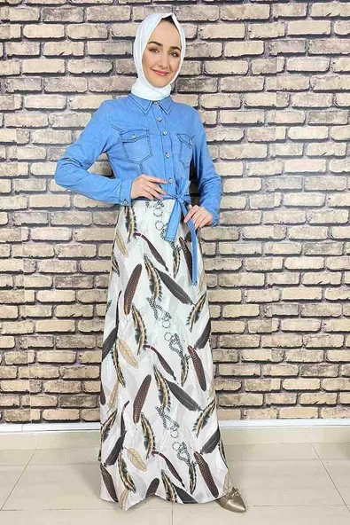 Moda Çizgi Tesettür Elbise - Resim 2