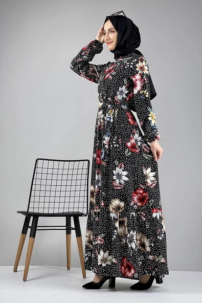 Moda Çizgi Tesettür Elbise - Resim 2