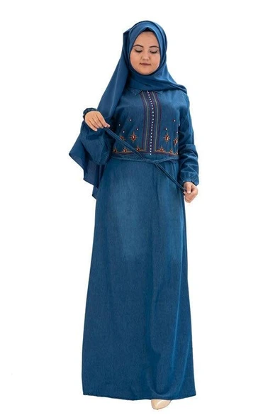 Moda Çizgi Tesettür Elbise ürün görseli 1