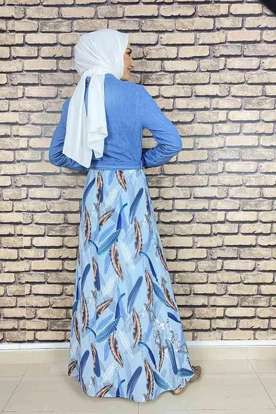 Moda Çizgi Tesettür Elbise - Resim 6