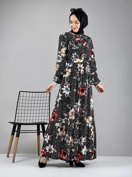 Moda Çizgi Tesettür Elbise - Resim 3