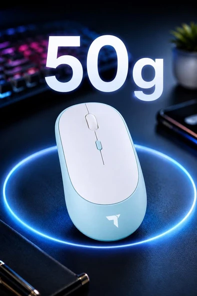 Mouse Çift Modlu Sessiz Kablosuz Fare TM16 Beyaz - Resim 6