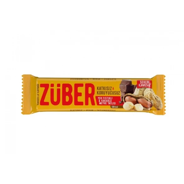 Züber Meyve Barı 40 Gr Yer Fıstıklı Ve Kakaolu ürün görseli 1