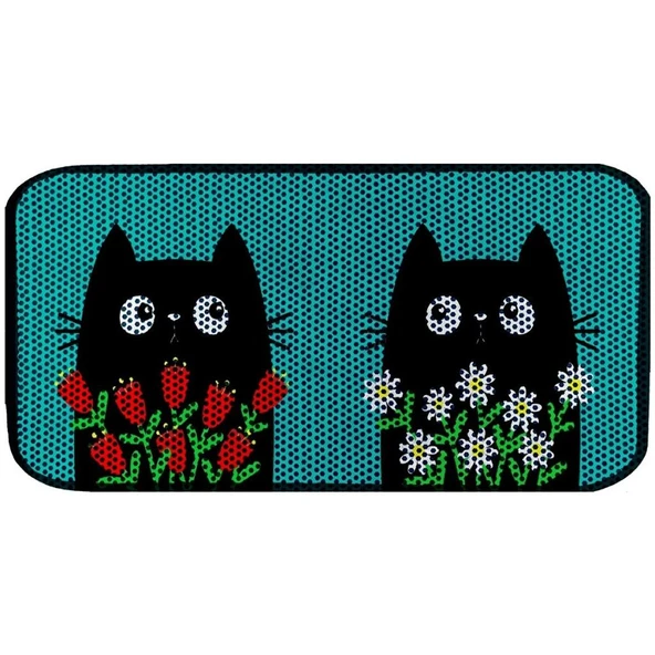 Aktunç Elekli Tuvalet Desenli Önü Kedi Kumu Paspası 60X120 cm DESEN 7 ürün görseli 1