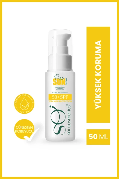Pure Sun Cream SPF50+ | Aydınlatıcı, Nemli ve Koruyucu Yüz Güneş Kremi | Leke & Yaşlanma Karşıtı ürün görseli 1