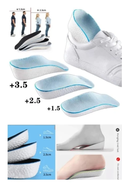 Sabuncu Hacı 1 Çift Boy Uzatan kadın 2,5 CM Tabanlık,
Yarım Boy Ortopedik Topuk Yükseltici, Moon Walk
Köpük Taban ürün görseli 1