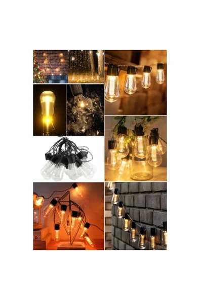 ENASHOP 5 Metre 10 LED Gün Işığı Fişli Şerit Işık - Dış Mekan Kullanıma Uygun, Kırılmaz ve Su Geçirmez ürün görseli 1