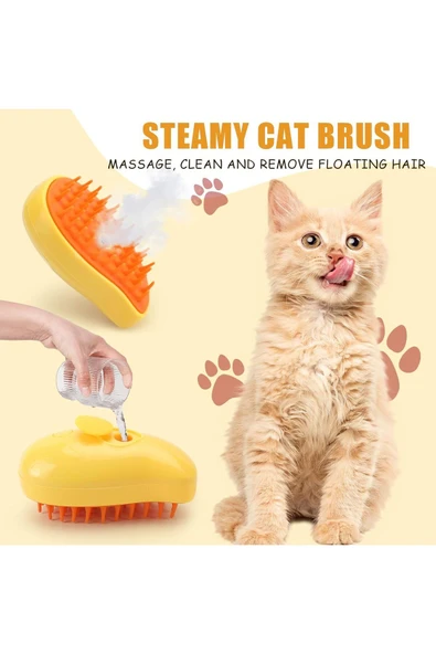 MENFRY Şarjlı Soğuk Buharlı Kedi Köpek Fırçası Tarağı ürün görseli 1