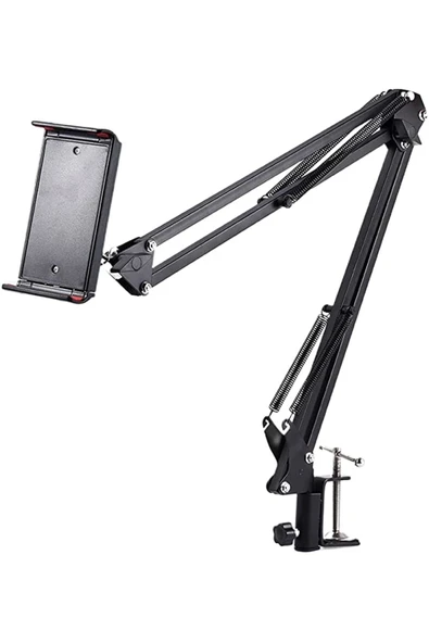 MENFRY Masa Tablet Tutucu & Telefon Tutucu Esnek Uzun Kollu 360 Derece Dönebilen Stand (6'' - 11'') ürün görseli 1