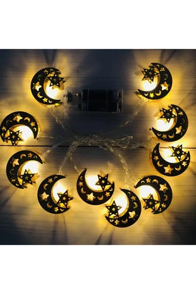 MENFRY Ramazan Kandili 2 Pilli Led 2 Metre Süsleme Dekor Işık ürün görseli 1