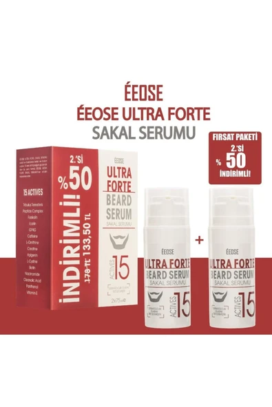 EEOSE EEOSE  Ultra Forte Sakal Serumu 75 ml 2si %50 ürün görseli 1