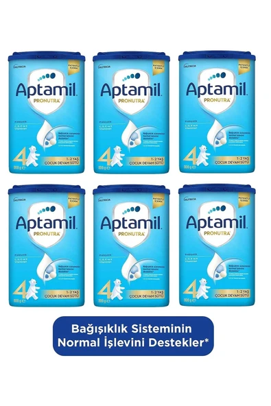 APTAMİL APTAMİL  800 Gr 4 Numara Devam Sütü 6 Lı Paket ürün görseli 1