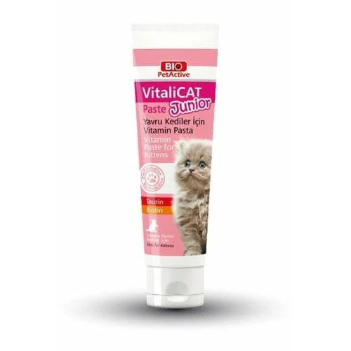 Bio Pet Active Vitalicat Junior Taurin Ve Biotin Yavru Kedi Macunu 100ml ürün görseli 1