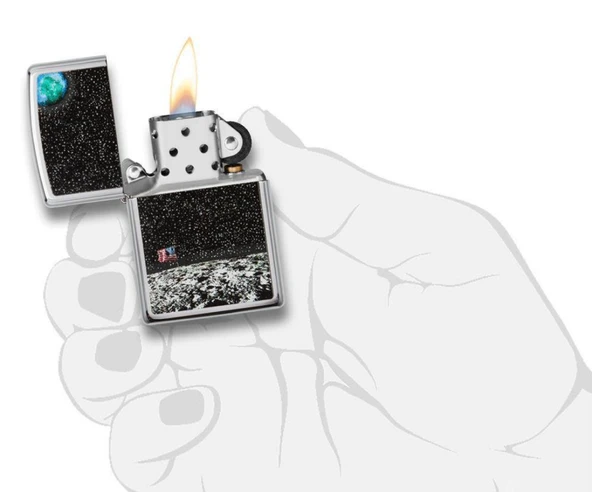 Zippo Moon Landing Space Dizayn Çakmak - Resim 4
