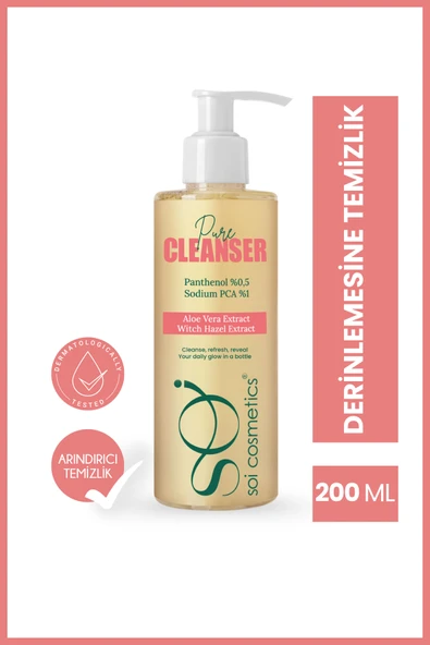 Canlandırıcı & Arındırıcı Yüz Temizleme Jeli – Niacinamide, Panthenol ve Aloe Vera İçerikli ürün görseli 1