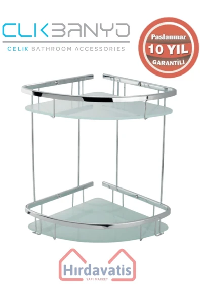 ÇELİK BANYO Paslanmaz Pirinç Karmina Camlı Oval Süngerlik İkili 22x22cm Sabunluk Şampuanlık Ve Köşe Süngerlik ürün görseli 1