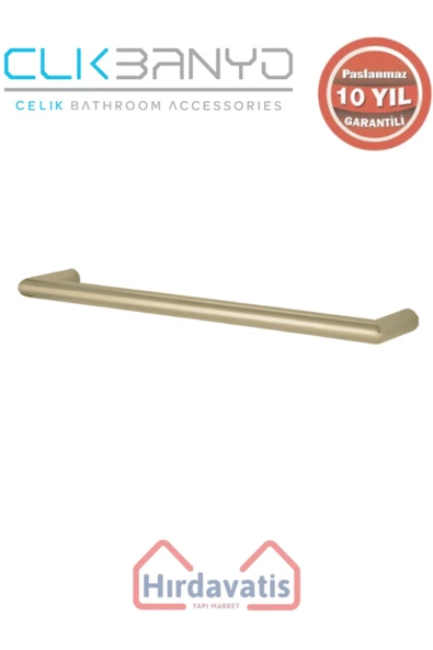 ÇELİK BANYO Paslanmaz Pirinç Flora Küvet Kolu Rozetsiz 17cm Altın Sarı Gold ürün görseli 1