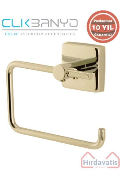 ÇELİK BANYO Paslanmaz Pirinç Vizyon Açık Kağıtlık Altın Sarı Gold ürün görseli 1