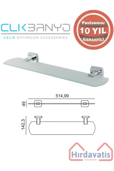 ÇELİK BANYO Paslanmaz Pirinç Milano Etejer ürün görseli 1