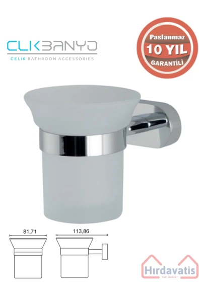 ÇELİK BANYO Zirve Diş Fırçalık Pirinç Malzeme ( 10 Yıl Garantili ) ürün görseli 1