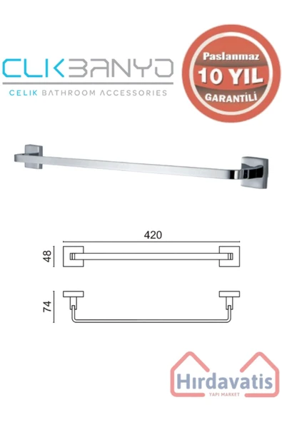 ÇELİK BANYO Paslanmaz Pirinç Tamay Havluluk 40cm ürün görseli 1