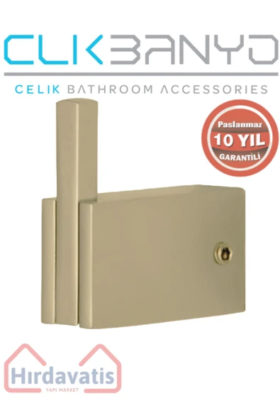 ÇELİK BANYO Paslanmaz Pirinç Titanik Bornozluk Tekli Havlu Askısı Altın Sarı Gold ürün görseli 1
