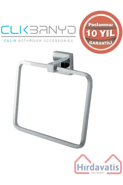 ÇELİK BANYO Paslanmaz Pirinç Tamay Kare Havluluk ürün görseli 1