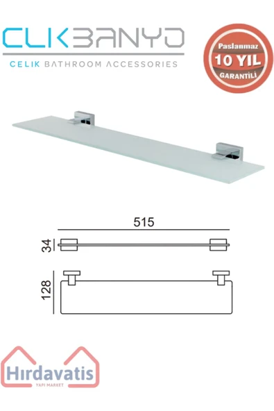 ÇELİK BANYO Paslanmaz Pirinç Kenzo Etejer ürün görseli 1
