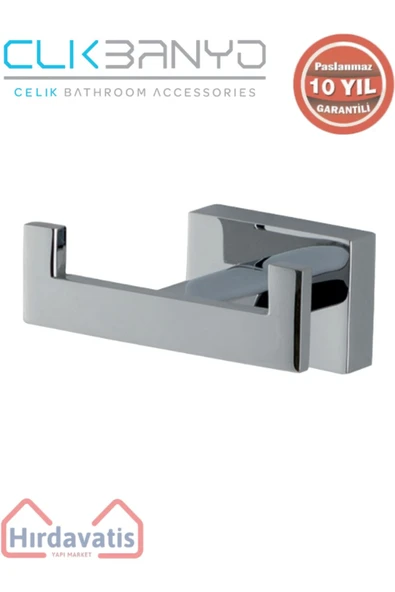 ÇELİK BANYO Paslanmaz Pirinç Kenzo 2’li Askılık ürün görseli 1