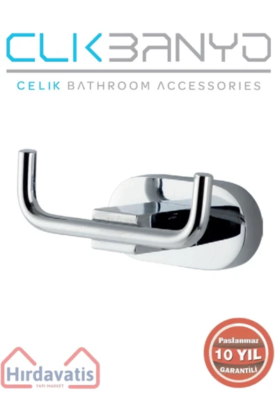ÇELİK BANYO Paslanmaz Pirinç Zirve İkili Askılık ürün görseli 1
